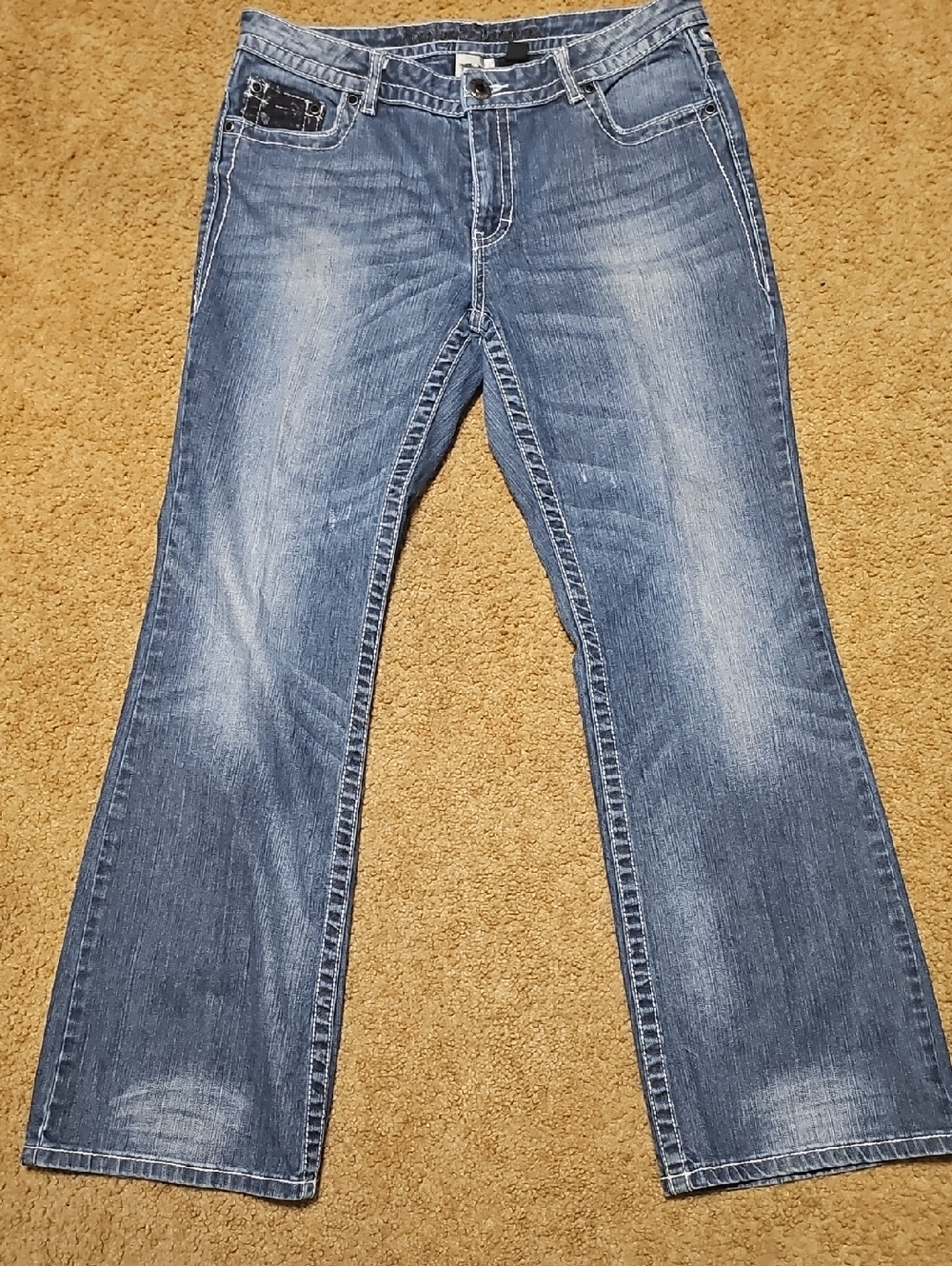 Harley-Davidson Blue Denim Jeans with Embroidered Waistband Tote 9